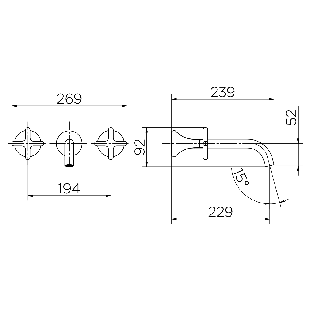 Misturador Para Banheiro Docol Liss 230 Parede Grafite Escovado