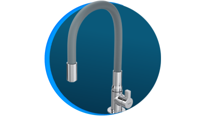 torneira hydra hydramotion flexivel de bancada cinza descricao