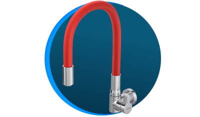 torneira hydra hydramotion flexivel de parede vermelha descricao