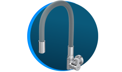 torneira hydra hydramotion flexivel de parede cinza descricao