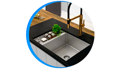cuba gourmet debacco quadratino 450 com canal organizador aco inox escovado 700x505mm descricao 02