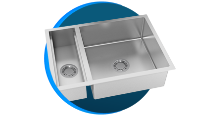 cuba gourmet debacco quadratino 450 com canal organizador aco inox escovado 700x505mm descricao 01