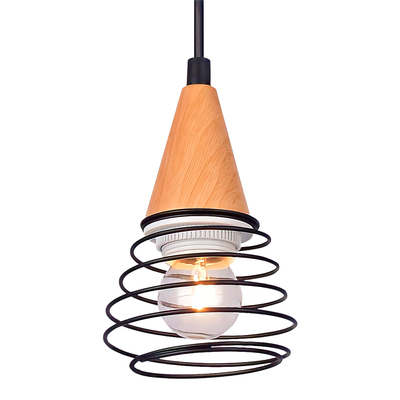 pendente taschibra fouet e27 bivolt preto amadeirado