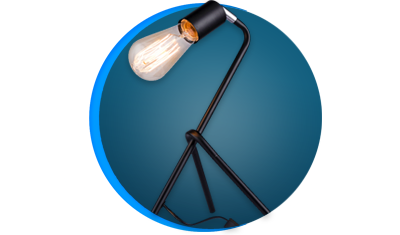 luminaria de mesa taschibra stand e27 bivolt preta descricao