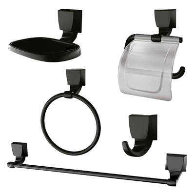kit acessorios lorenzetti attic quadra 5 pecas 2000 f24 preto