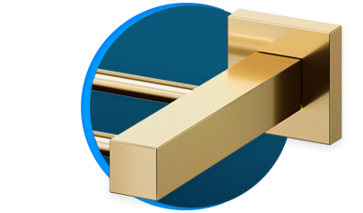 porta toalhas duplo docol square docolchroma 641843 ouro polido descricao