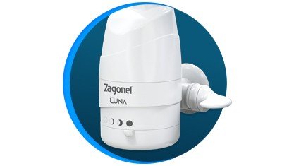 Torneira Elétrica Luna 4t Branca de Parede Zagonel | Copalux