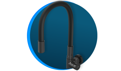 torneira hydra hydramotion flexivel de parede preta descricao