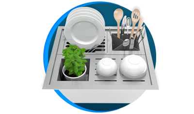canal umido quadratino debacco 450 aco inox equipado com acessorios descricao