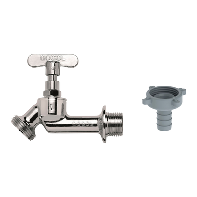 torneira para jardim docol multiuso angular 20000206 de parede cromada