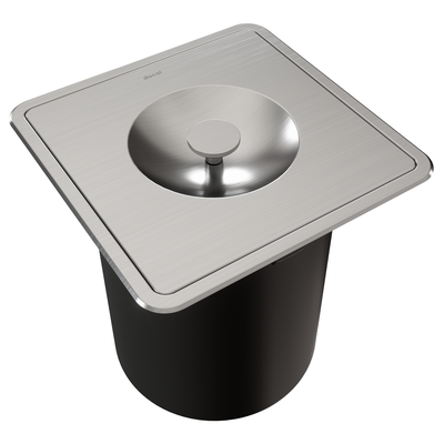 lixeira de embutir docol 01611716 tampa quadrada inox escovado 6l