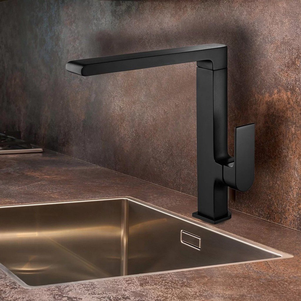 Misturador Mono. LorenLike Bica Alta Lorenzetti Preto | Copalux