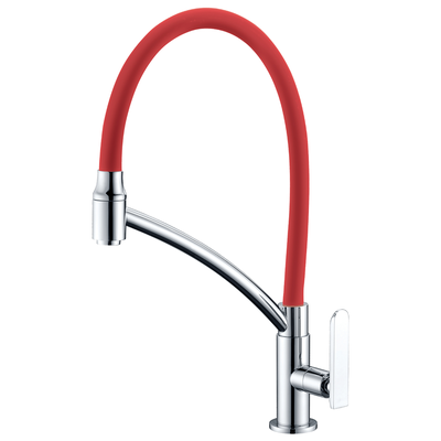 torneira lorenzetti lorenchef 1167 r81 de bancada com bica movel vermelha