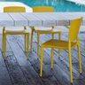 cadeira tramontina safira eco em polipropileno reciclado 92048000 amarela ambientada