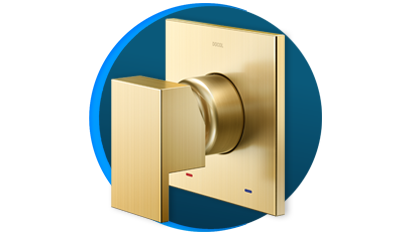 Acabamento Monocomando Docol New Edge 925972 Ouro Escovado