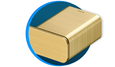 porta toalha docol docolflat docolchroma 60cm 961372 ouro escovado descricao