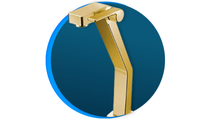 torneira para banheiro docolstillo docolchroma 820372 bica alta ouro escovado descricao 01