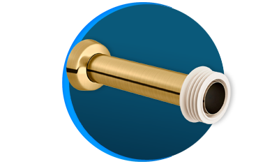 tubo de ligacao para bacia sanitaria docol 626672 30cm ouro escovado descricao 01