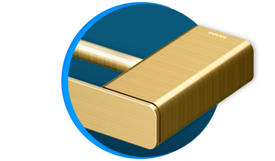 porta toalhas duplo docol docolflat docolchroma 1013772 ouro escovado descricao 01