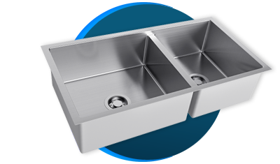 cuba gourmet debacco quadratino dupla aco inox escovado 850x450mm descricao 01