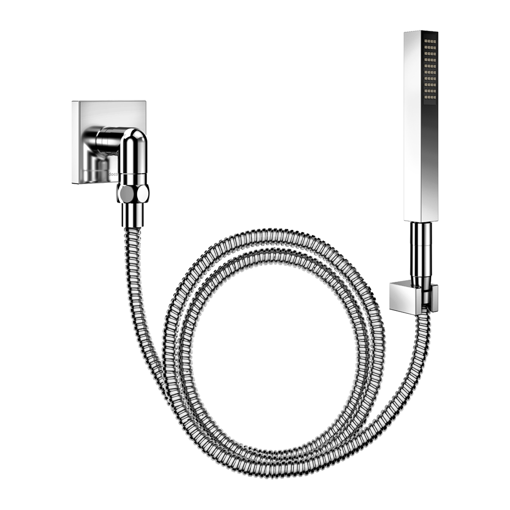 Ducha Manual Com Joelho 90° Docol Square 1834706 Cromada