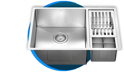 cuba dupla docol bistro 60x40 02112716 com canal equipado aco inox escovado descricao 02