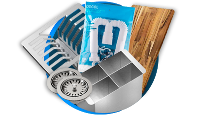 cuba dupla docol bistro 60x40 02112716 com canal equipado aco inox escovado descricao 03