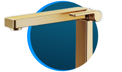 torneira para banheiro docolstillo 90o docolchroma 824872 bica alta ouro escovado descricao