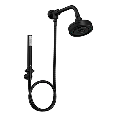 chuveiro com desviador deca acqua plus 1990 bl std kit mt de parede black matte 01