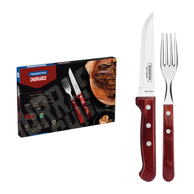 jogo de talheres jumbo tramontina churrasco 12 pecas 21198776 polywood vermelho 01