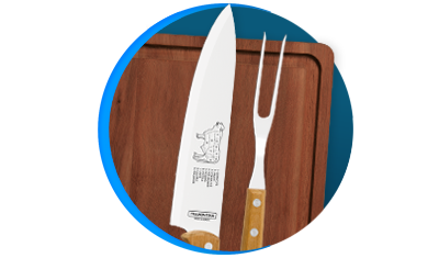 kit churrasco com tabua 3 pecas tramontina 22399076 madeira natural descricao 01