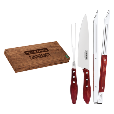 kit churrasco 3 pecas tramontina 29899264 polywood vermelho 01