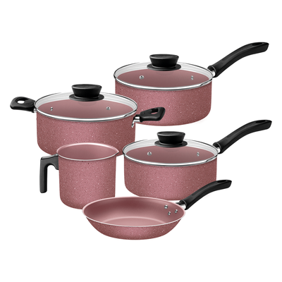 jogo de panelas tramontina linz 5 pecas 28299405 rosa 01