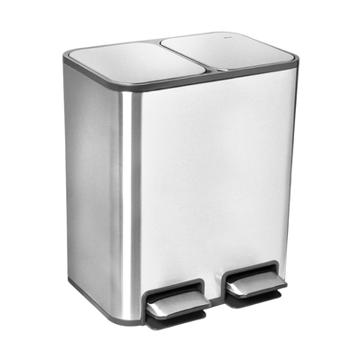 lixeira dupla de piso docolflat docol 20l com balde interno removivel inox 01