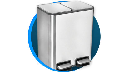 lixeira dupla de piso docolflat docol 20l com balde interno removivel inox descricao 01