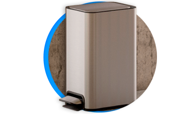 lixeira de piso docolflat docol 10l com balde interno removivel inox descricao 04