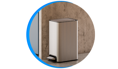 lixeira de piso docolflat docol 7l com balde interno removivel inox descricao 04