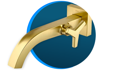 torneira para banheiro docol docolcity docolchroma 876472 de parede ouro escovado descricao 01