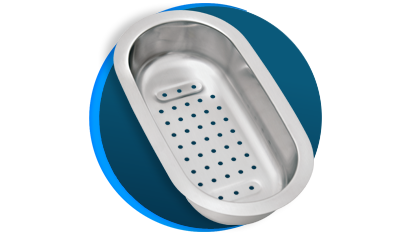 cesto coador tramontina 94532006 em aco inox compativel com tabua em madeira dimensional