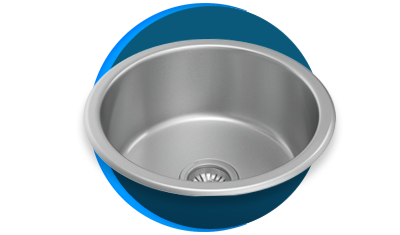 cuba de cozinha redonda deca facile 40cm cc 610 40 red inx inox descricao 01
