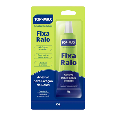 adesivo para fixacao de ralo linear top max 75g bisnaga com blister 7599 01