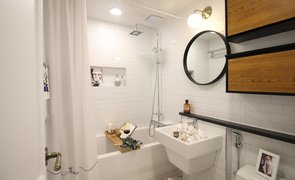 banheiro branco decorado