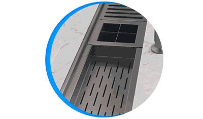 calha umida equipada debacco 20 03 10703 com acessorios aco inox grey descricao 03