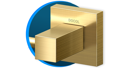 porta toalhas docol square docolchroma 387772 ouro escovado descricao 01