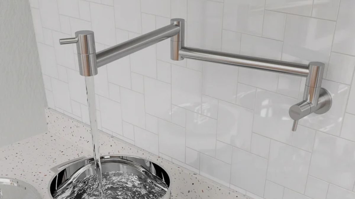 torneira de parede com braco flexivel