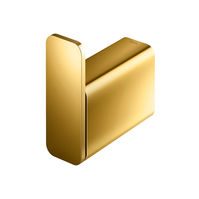 cabide para banheiro dourado