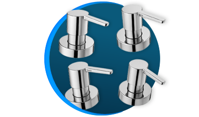 kit 4 acabamentos para registro docol gali 800006 docolbase cromado descricao 01