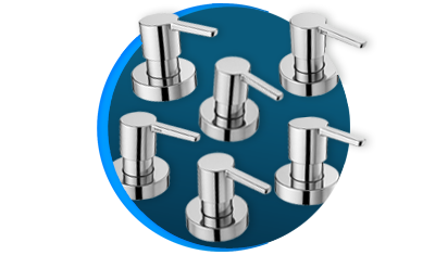 kit 6 acabamentos para registro docol gali 800006 docolbase cromado descricao