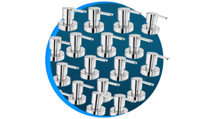 kit 20 acabamentos para registro docol gali 800006 docolbase cromado descricao