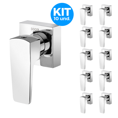Kit 10 Acabamentos Docol Lift 804706 Cromado DocolBase | Copalux